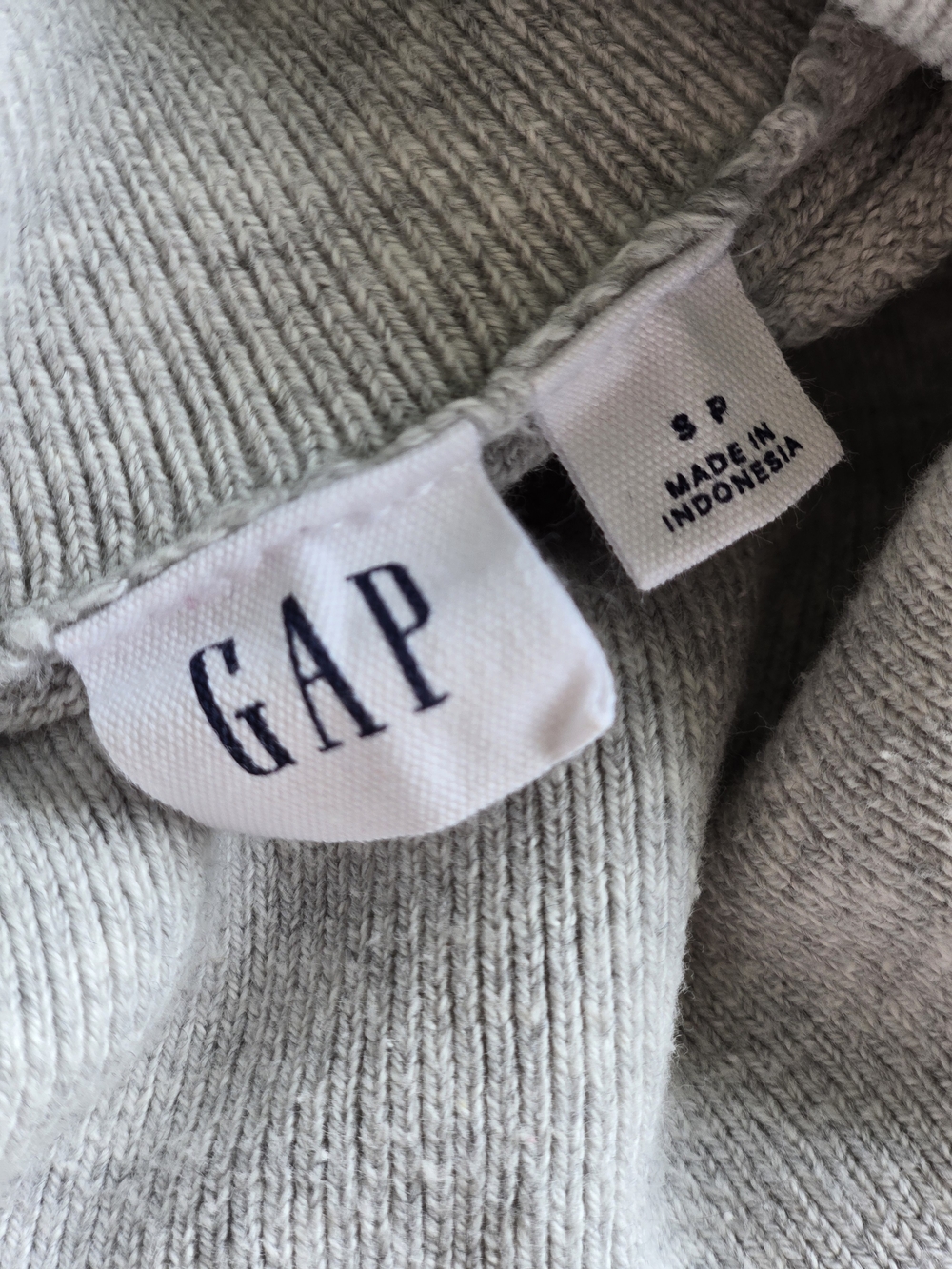 GAP Light Gray Knit Turtleneck Cowl Neck Sweater - Picture 4 of 7